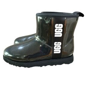 UGG Black Winter Rain Boots Sleek Durable